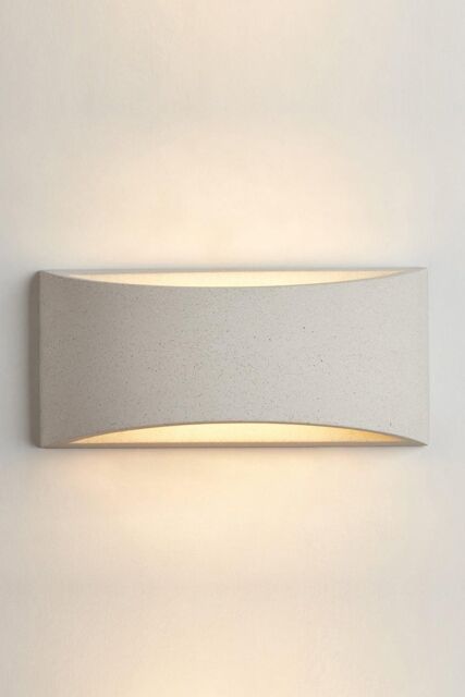 Harper Living White Concrete Art Deco Plaster Indoor Wall Light Large - image 1