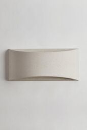 Harper Living White Concrete Art Deco Plaster Indoor Wall Light Large - thumbnail 4