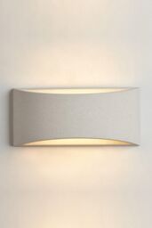 Harper Living White Concrete Art Deco Plaster Indoor Wall Light Large - thumbnail 1