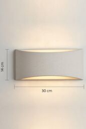 Harper Living White Concrete Art Deco Plaster Indoor Wall Light Large - thumbnail 6