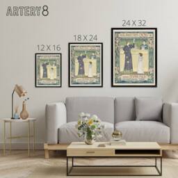 "Artery8 Hollandischer Cacao Advert Framed Canvas Wall Art Print Georg van Caspel in Yellow - Size: W12"" x H16""" - thumbnail 4