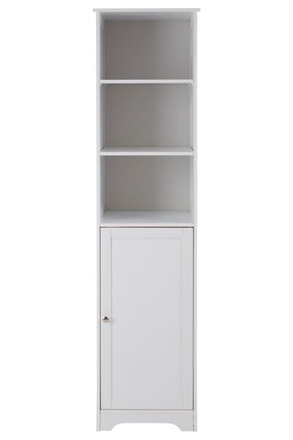 Orsina Contemporary Single Door Cabinet, Compact Design Display Cabinet, Functional Side Cabinet For Livingroom in White - image 1