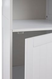 Orsina Contemporary Single Door Cabinet, Compact Design Display Cabinet, Functional Side Cabinet For Livingroom in White - thumbnail 4