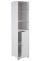 Orsina Contemporary Single Door Cabinet, Compact Design Display Cabinet, Functional Side Cabinet For Livingroom in White - thumbnail 6