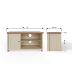 GFW Lancaster Small TV Cabinet in Cream - thumbnail 7