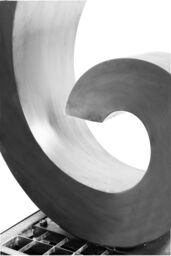 Primrose Stainless Ammonite Steel Water Feature Pond Fountain No Reservoir 66cm in Metallic Silver - thumbnail 5