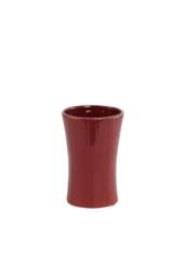 KDMD Red Vertically Grooved Red Ceramic Pot 13cm 3 Pack