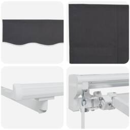 Berkfield Home Retractable Awning Anthracite 400x200 cm Fabric & Polyester - thumbnail 8