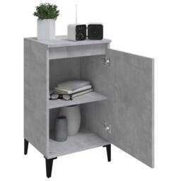 Berkfield Home Modern Bedside Cabinets 2 pcs Concrete Grey 40x35x70 cm Engineere - Size: 40 x 35 x 70 cm - thumbnail 4