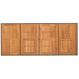 Berkfield Home Garden Table with Acacia Wood Top Black 190x80x74 cm Poly Rattan - Size: 190 x 80 x 74 cm - thumbnail 7