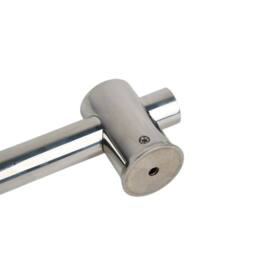 VOGREX Silver Chrome Adjustable Shower Riser Rail Slide Bracket Set Bathroom - thumbnail 4