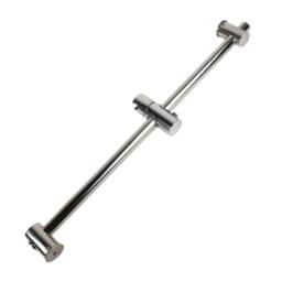 VOGREX Silver Chrome Adjustable Shower Riser Rail Slide Bracket Set Bathroom - thumbnail 2