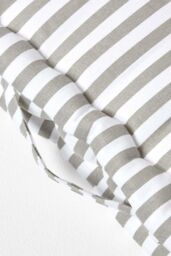 Homescapes Cotton Thin Stripe Floor Cushion in Light Grey - Size: 40 cm x 40 cm - thumbnail 4