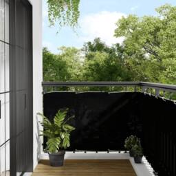 Berkfield Home Balcony Screen Black 90x700 cm 100% Polyester Oxford