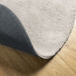 Berkfield Home Rugs Sand Polyester 140 x 200 cm Durable Area Rug Oval in Beige - Size: Medium - thumbnail 5