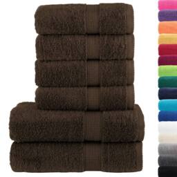 Berkfield Home Soft 6 Piece Premium Towel Set SOLUND Brown 600 gsm - thumbnail 3