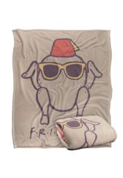 Warner Brothers Friends 152x127cm The Turkey Love Silky Touch Super Soft Throw Blanket in White - Size: 152x127 cm - thumbnail 2