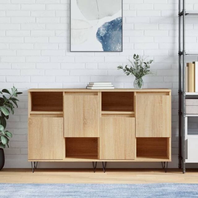 Berkfield Home Sideboards 2 pcs Sonoma Oak Engineered Wood in Brown - image 1