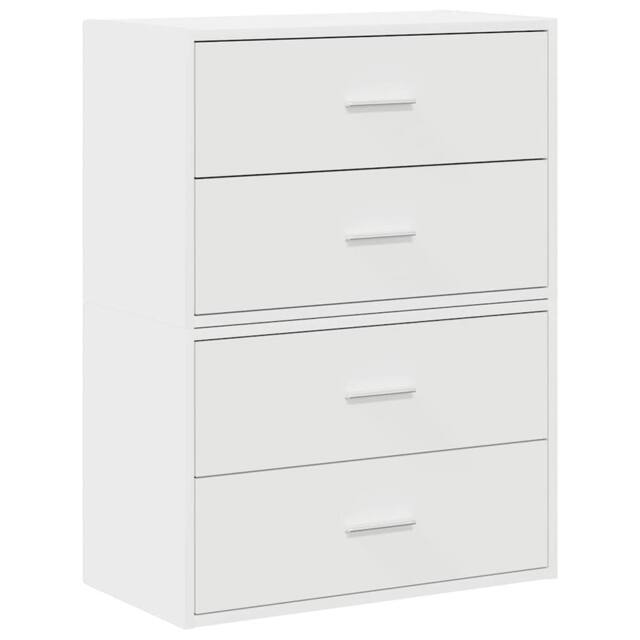 Berkfield Home Cabinets with 2 Drawers 2 pcs White 60x31x40 cm Engineered Wood - Size: 60 x 31 x 40 cm - image 1
