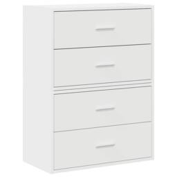 Berkfield Home Cabinets with 2 Drawers 2 pcs White 60x31x40 cm Engineered Wood - Size: 60 x 31 x 40 cm - thumbnail 1