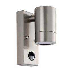 Netlighting Palin PIR Outdoor Down Wall Lamp Brushed Stainless Steel IP65 in Grey - thumbnail 2