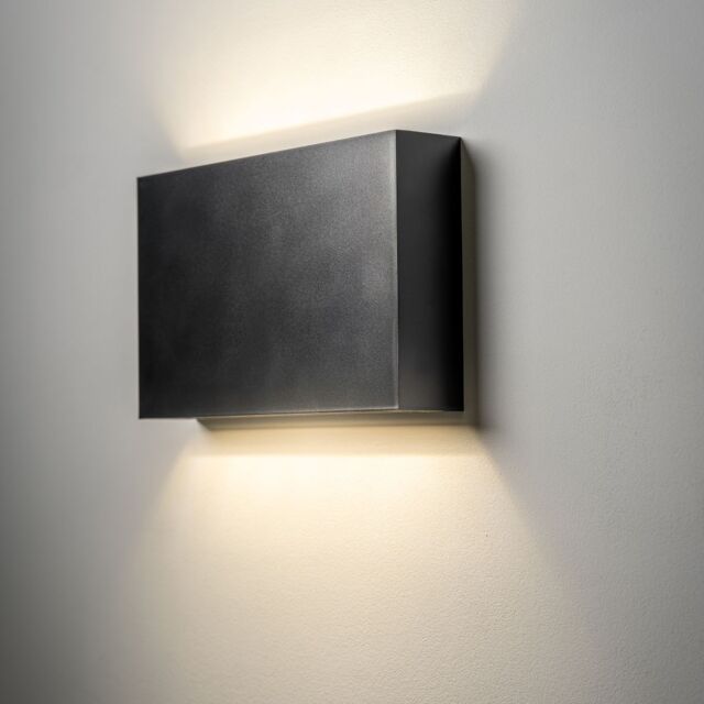 CGC Lighting DONNA Black Slim LED Outdoor Wall Light Up & Down 4000k Natural White IP65 - image 1