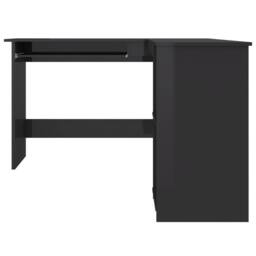 Berkfield Home L-Shaped Corner Desk High Gloss Black 120x140x75 cm Engineered Wood - Size: 120 x 140 x 75 cm - thumbnail 4