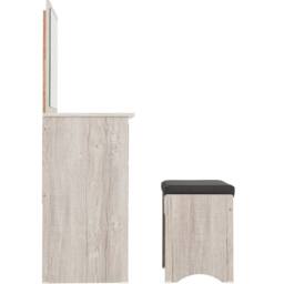 Seconique Malvern 3 Drawer Dressing Table Set - Urban Snow in Light Grey - thumbnail 5
