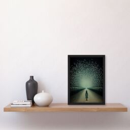 "Artery8 Among Muggles Surreal Tunnel Witch Fantasy Art Framed Art Print in Green - Size: W12"" x H16""" - thumbnail 4