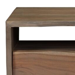 Berkfield Home Coffee Table Solid Acacia Wood Live Edges 90x50x40 cm Grey - Size: 90 x 50 x 40 cm - thumbnail 6