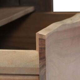 Berkfield Home Coffee Table Solid Acacia Wood Live Edges 90x50x40 cm Grey - Size: 90 x 50 x 40 cm - thumbnail 5