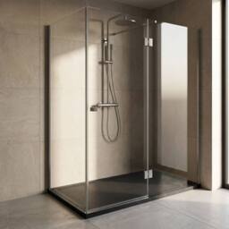Balterley Black Rectangular Slate Effect Shower Tray, 1400x900mm - thumbnail 2