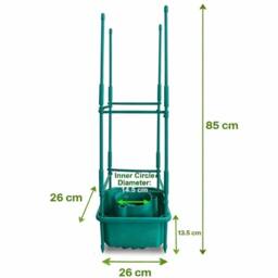 EONLION 12PCS Garden Tomato Halos Plant Pot With Supports Square Pot in Green - Size: 100g - thumbnail 2