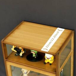 KORVIXA 3-Tier Bamboo Display Cabinet Toy Model Storage Shelf in Brown - Size: 100 cm x 100 cm - thumbnail 5