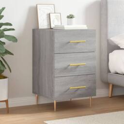 Berkfield Home Bedside Cabinet Grey Sonoma 40x40x66 cm Engineered Wood - Size: 40 x 40 x 66 cm - thumbnail 2