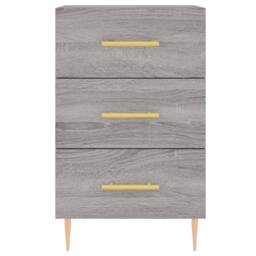 Berkfield Home Bedside Cabinet Grey Sonoma 40x40x66 cm Engineered Wood - Size: 40 x 40 x 66 cm - thumbnail 5