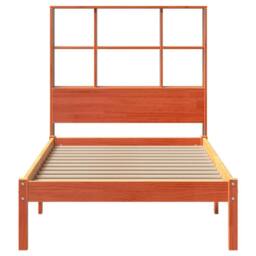 Berkfield Home Decorative Bookcase Bed without Mattress Wax Brown 100x200 cm Sol - thumbnail 4