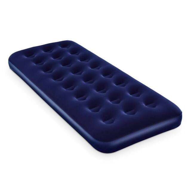 Havendro Inflatable AirBed Mattress without Electric Pump - Single in Blue - image 1