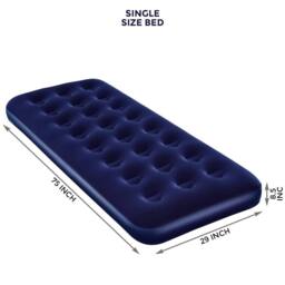 Havendro Inflatable AirBed Mattress without Electric Pump - Single in Blue - thumbnail 2