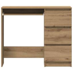 Berkfield Home Elegant Desk Artisan Oak 90x45x76 cm Engineered Wood in Brown - Size: 90 x 45 x 76 cm - thumbnail 6
