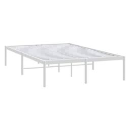 Berkfield Home Metal Bed Frame White 120x190 cm Small Double - thumbnail 1