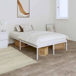 Berkfield Home Metal Bed Frame White 120x190 cm Small Double - thumbnail 2