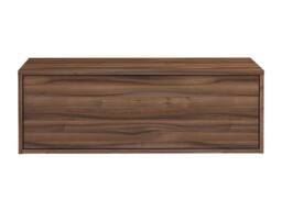 Vente-unique Wall-Hung Vanity Unit - Dark Natural - 94 Cm - TEANA II in Walnut - thumbnail 2