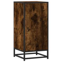 Berkfield Home Sideboard Smoked Oak 35.5x35x76 cm Engineered Wood & Metal in Brown - thumbnail 6