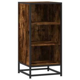 Berkfield Home Sideboard Smoked Oak 35.5x35x76 cm Engineered Wood & Metal in Brown - thumbnail 3