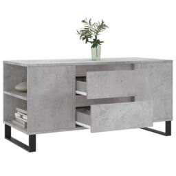 Berkfield Home Modern Coffee Table Concrete Grey 102x44.5x50 cm Engineered Wood - thumbnail 4