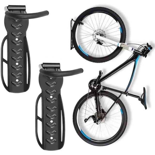 VOGREX 2Pcs Steel Wall Mount Bike Storage Hooks in Black - image 1