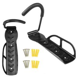VOGREX 2Pcs Steel Wall Mount Bike Storage Hooks in Black - thumbnail 2