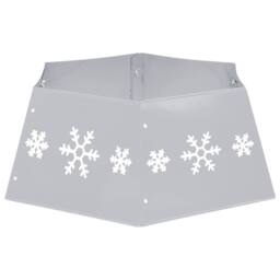 Berkfield Home Christmas Tree Skirt Silver & White √ò68x25 cm - Size: 68x25 cm - thumbnail 5