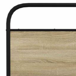 Berkfield Home Metal Bed Frame without Mattress Sonoma Oak 150x200 cm King Size - thumbnail 7